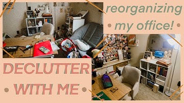 DECLUTTER WITH ME PART 1: Organizing and Decluttering My Office