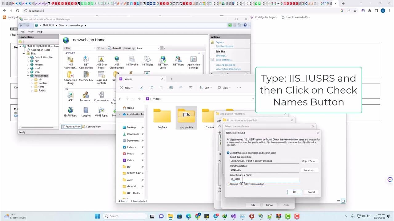 Iis http error 500 19 internal server error error code 0x80070005 youtube