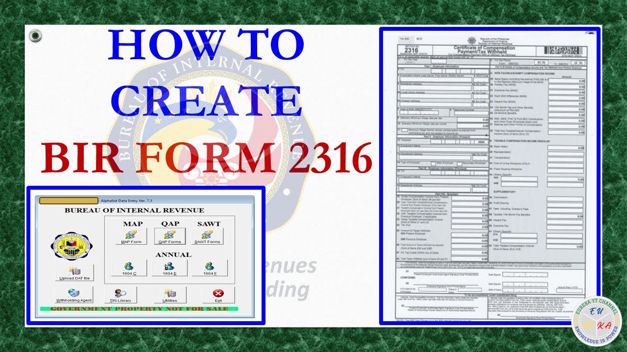 How to create bir form 2316 using alphalist data entry module version 7