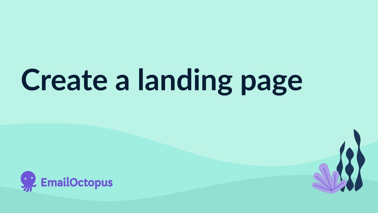 Creating a landing page