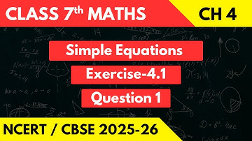 Simple Equations | Exercise-4.1 Question 1 | Class 7 Maths | Chapter 4 | NCERT CBSE
