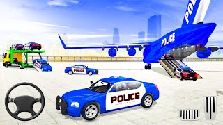 Army Truck Transport - Police Car Transport Plane Sim - Android gameplay screenshot 5