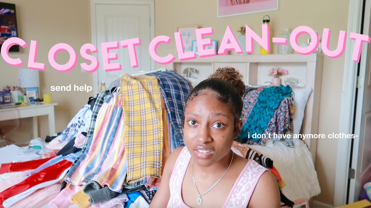 HUGE closet clean out 2021 | reorganizing & de cluttering - YouTube