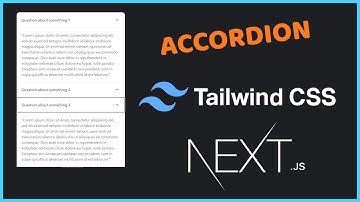 Accordion component | NextJS & tailwindcss