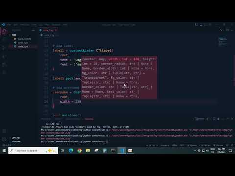 Customtkinter   How To Make Login Form