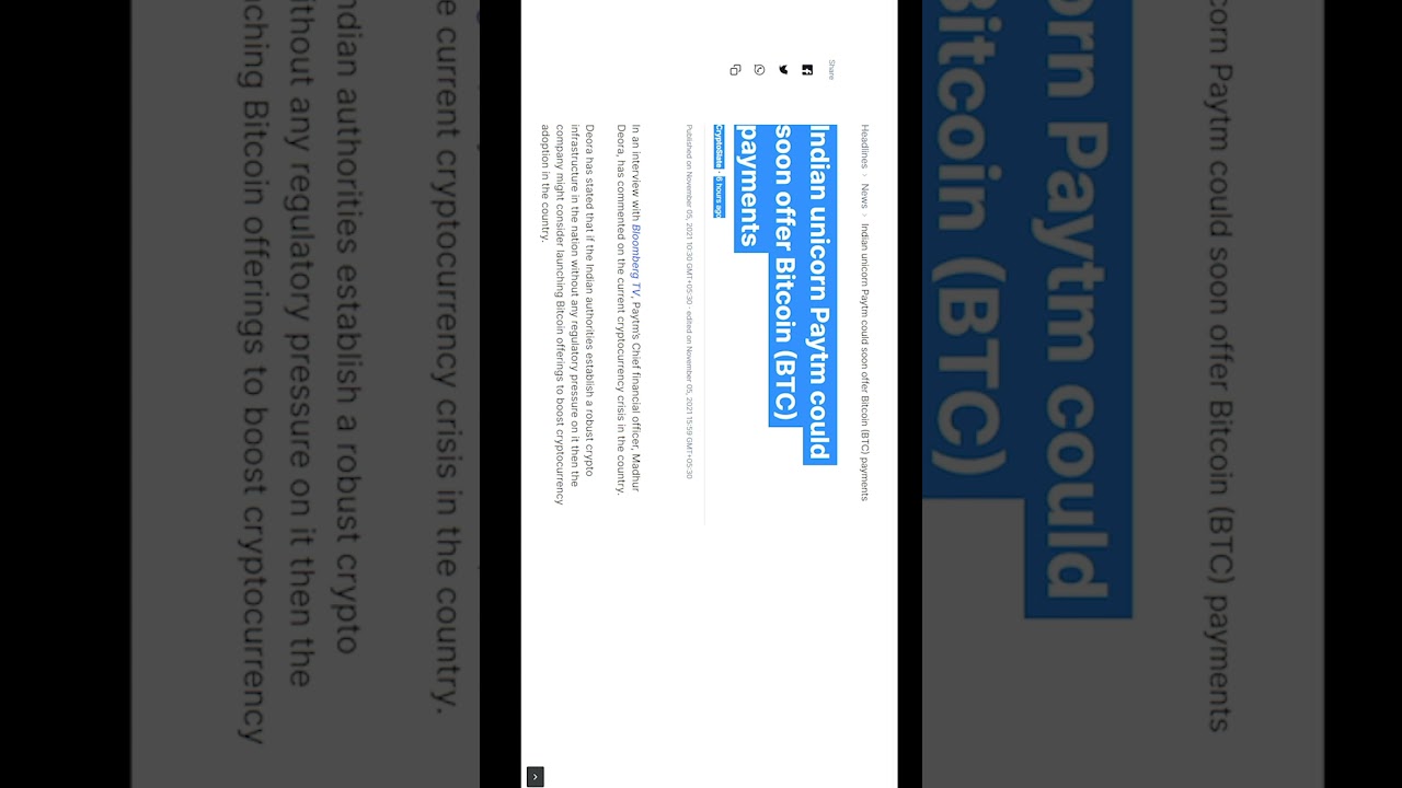 PAYTM ACCEPTING BITCOIN 