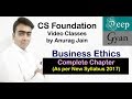 CS Foundation Business Ethics as per new syllabus applicable for June 2020/ Dec 2020