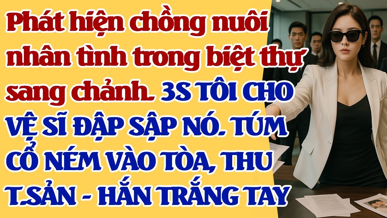 Chồng lén lấy biệt thự nuôi nhân tình. 3S SAU VỆ SĨ KÉO SẬP, T/ÚM CỔ NÉM HẮN VÔ TÒA - HẮN TRẮNG TAY