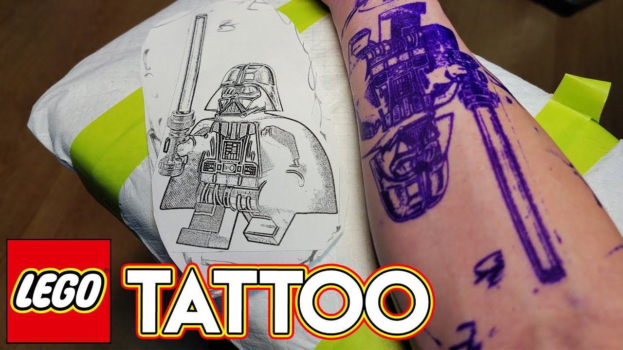 I got a LEGO DARTH VADER TATTOO!!