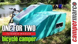 We build a ONE FOR TWO bicycle camper with foldable module | start to finish