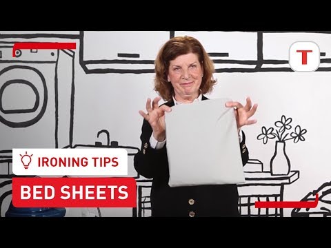 How to iron and fold a fitted bed sheet | Ironing Tips from Arlette Marcel | T-fal