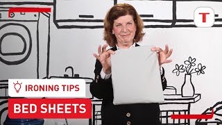 How to iron and fold a fitted bed sheet | Ironing Tips from Arlette Marcel | T-fal