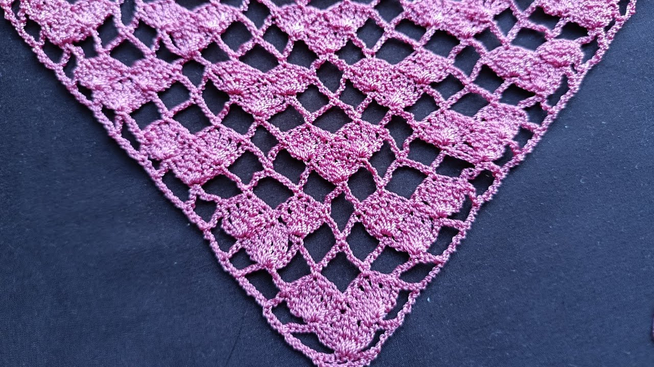 Puntada de corazones a crochet, fácil de tejer 