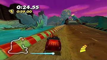 Crash TTR Modding Shenanigans: Unused Alternate Mystery Island Skybox + Two PSP Cars