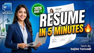 Professional Resume in 2 Minutes 🔥 | Google Docs CV Tutorial 2026#computerbsa #excel