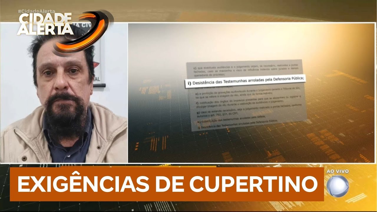 Paulo Cupertino envia carta a juiz e faz 16 exigências às vésperas do julgamento