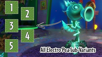 All Electro Pea Sub-Variants: Garden Warfare 2 Loads of Variants Mod