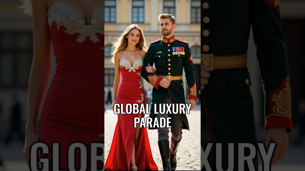 Global Luxury Parade: International Military Couples in Glamorous Unity