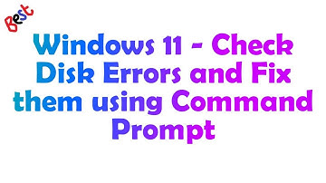 How To Use The Command Prompt To Run A Disk Check In Windows 11