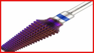 PANA USA 3/32” Purple Tornado Nail Carbide Drill Bit - Fast Remove for Acrylic or Hard Gels Remover