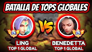 ¡LA MEJOR BENEDETTA vs EL MEJOR LING DEL MUNDO! ¡BATALLA DE TOPS GLOBALES!  | MOBILE LEGENDS