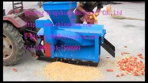 Tractor PTO driven corn thresher, hs266@chinaplow.com, maize sheller.