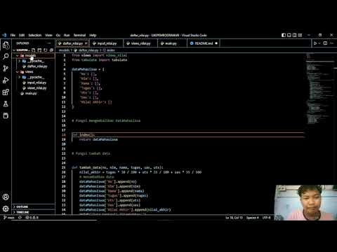 Cara membuat program input data mahasiswa menggunakan python.