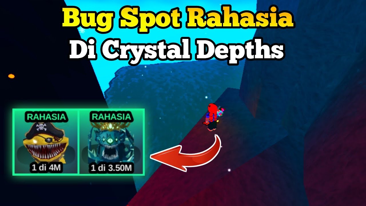 Bug Ke Tempat Rahasia Di Crystal Depths Tanpa Skin Rod Di Game Fish It Roblox