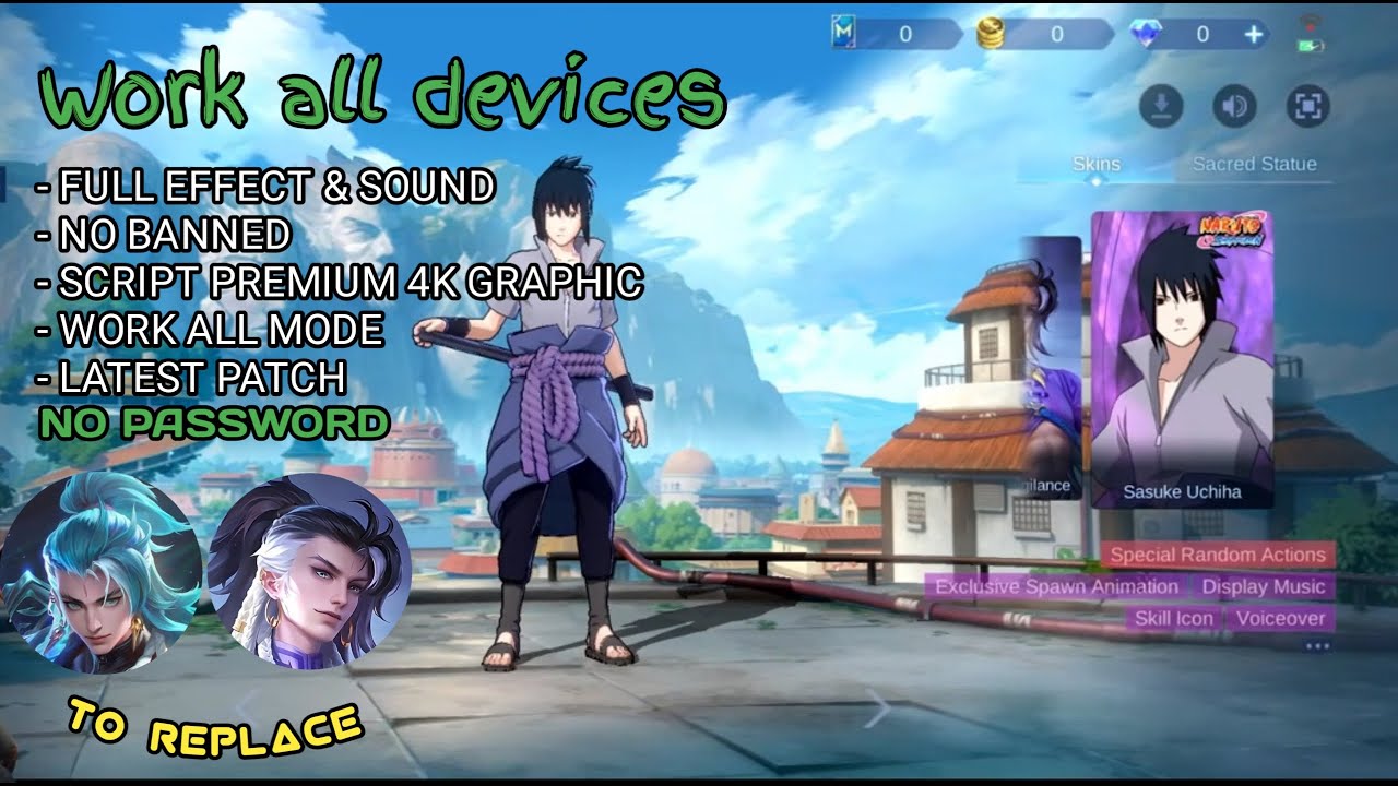 NEW ! SCRIPT SKIN SUYOU SASUKE NO PASSWORD - FULL EFFECT & SOUND - LATEST PATCH.