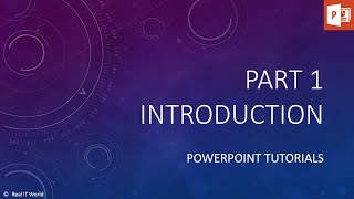 Part 1 PowerPoint presentation Introduction topics || PowerPoint Tutorials