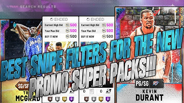 NBA2K20 - BEST SNIPE FILTERS FOR THE NEW PROMO SUPER PACKS!!! MAKE MILLIONS OF MT FAST!! MYTEAM