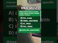 VBA QUIZ: Learn VBA everyday! #shortsvideo #vba