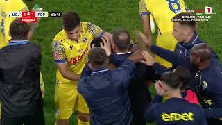 GOOOL! U Cluj –  Petrolul 1-1. Irobiso profită de o eroare imensă în defensiva gazdelor și egalează