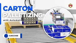 WIN-WIN PACK Carton Palletizing with Automatic Pallet Feeding | Layered Stacking System in Action