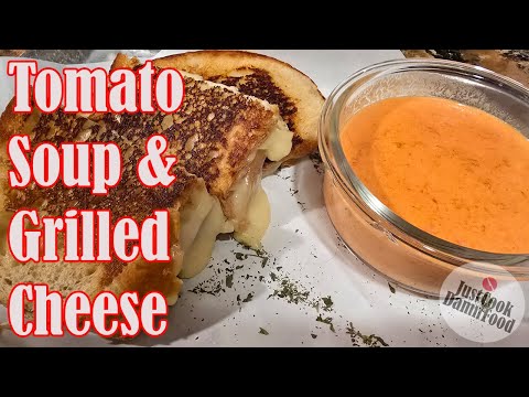 The Classic - Tomato Soup and Grilled Cheese #tomatosoup #cooking #foodie