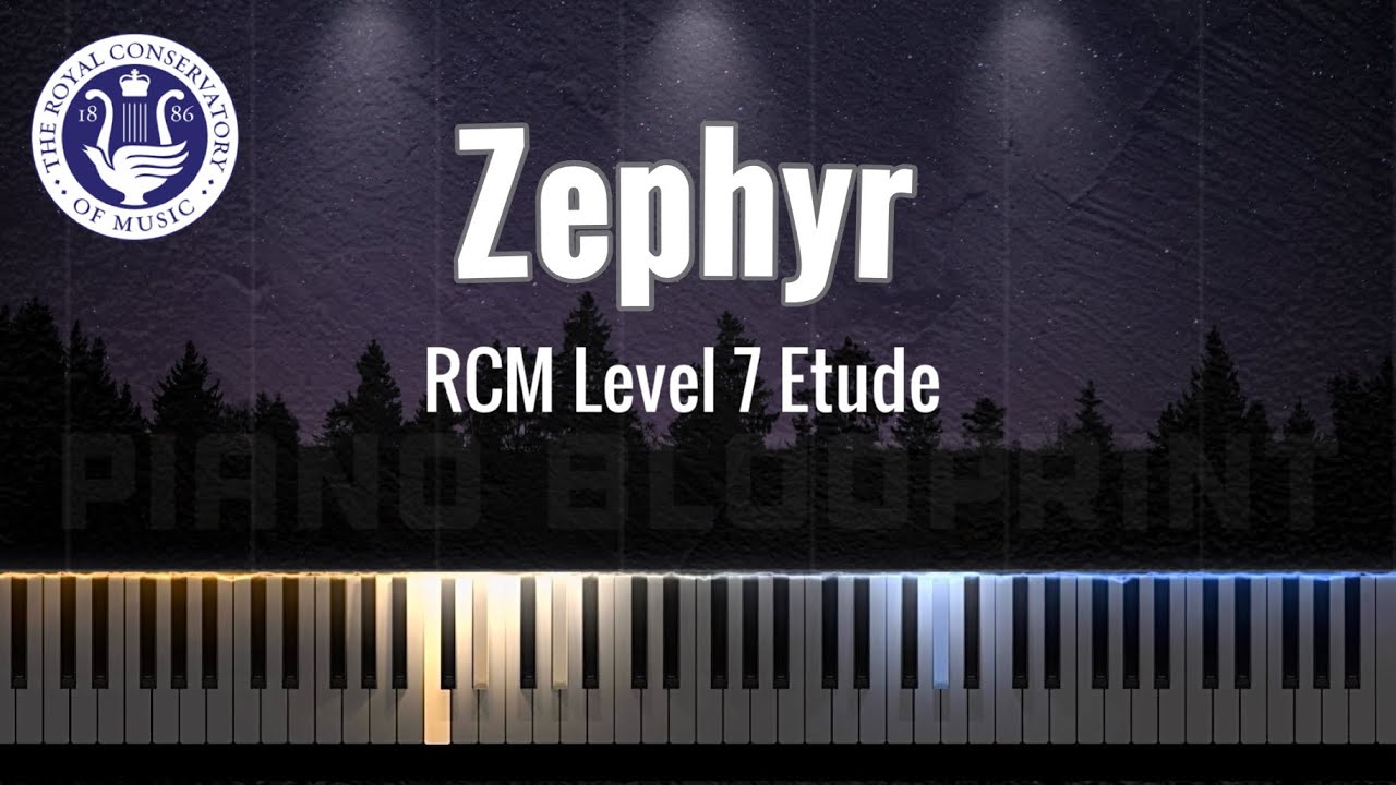 Rcm Pino Program RCM Piano Exam Level 7 Etude | Zephyr by Christine Donkin (6th Edition ...