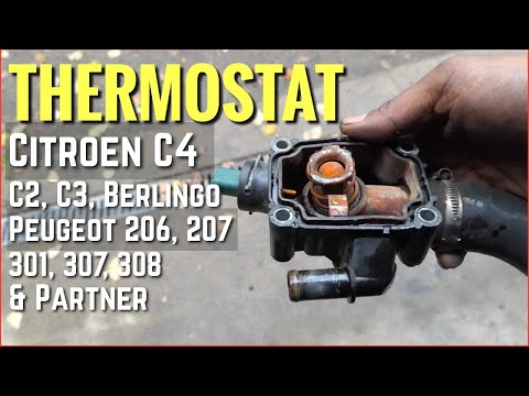 Citroen C4 thermostat replacement. C2,C3, Berlingo, Peugeot 206, 207, 301, 307, 308 & Partner.