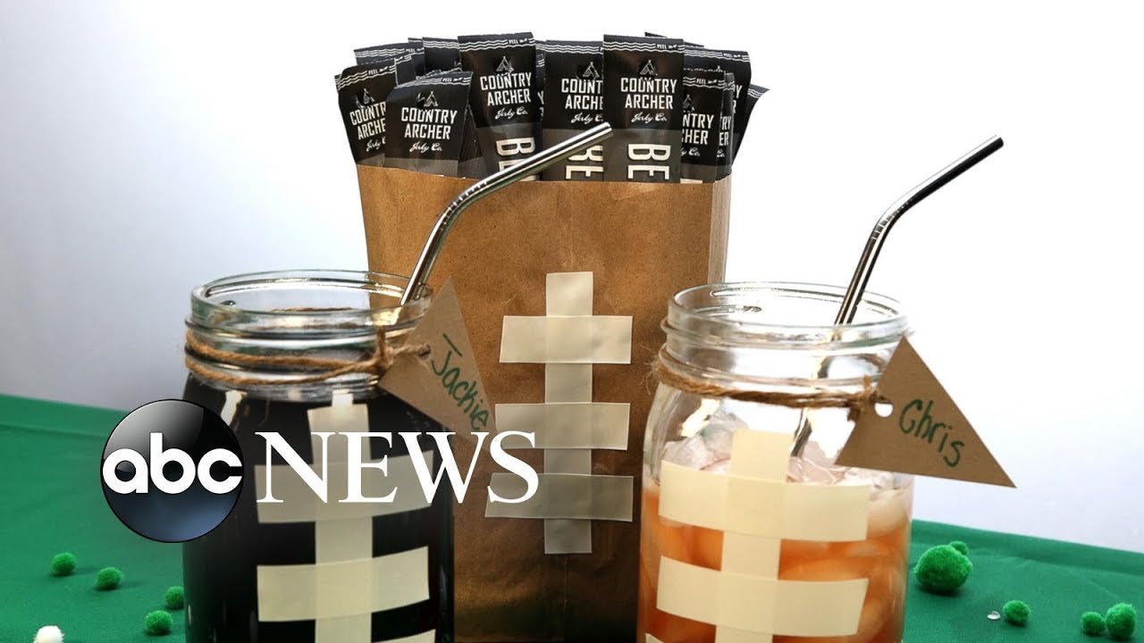 DIY Super Bowl snack bags are sure to be a touchdown at your party