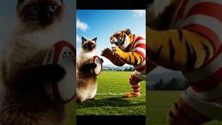 Cat vs Tiger Rugby Match 🏉 #stanimalnation