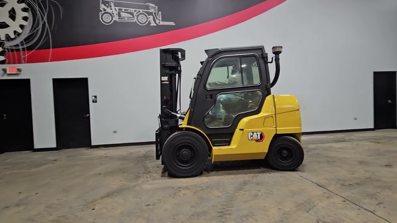 2014 CATERPILLAR DP40N 8,000 LBS PNEUMATIC DIESEL FORKLIFT STK 16666