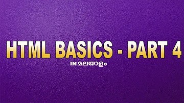HTML - basics | part 4 |