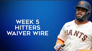 Hitters To Add Waiver Wire Week 5 Fantasy Baseball