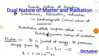 Dual Nature Matter and Radiation Full Chapter Unit 7 Physics 12th