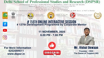 158 Mr. Vishal Dewaan, Founder - CEO The Game of Toppers IAS