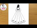 How to Draw a Girl with Lehenga | drawing girl | How to draw a Girl with Beautiful Traditional dress