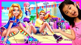 ローラースケート ダンスバトル💃🏻 コーディネート メイク ネイル👗💅💋盛りだくさん😋 ゲーム 実況 Roller Skating Girls screenshot 1