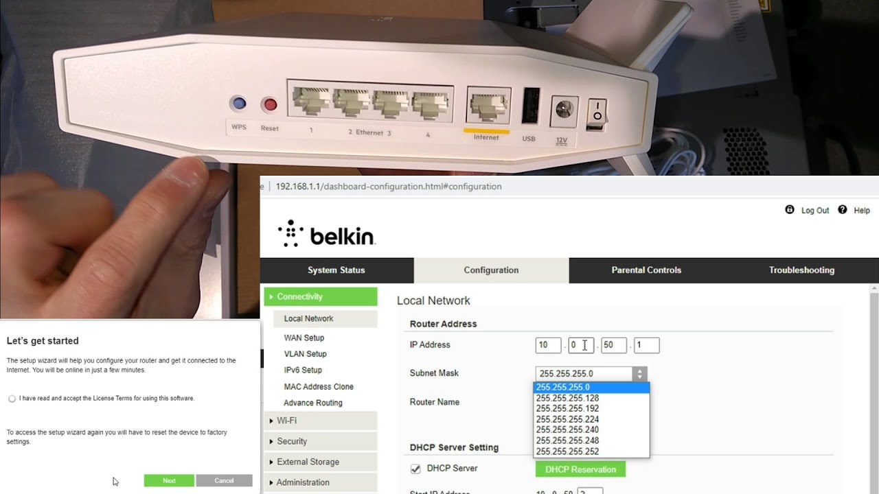 Belkin RT3200 web admin Interface and more - YouTube