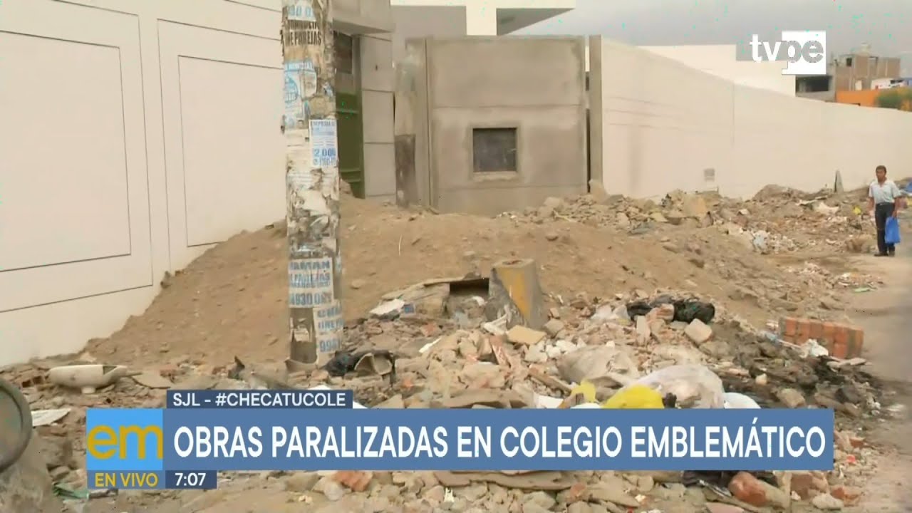 Denuncian obras paralizadas en colegio El Bosque de SJL YouTube