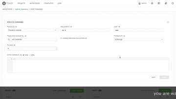 ansible tower running adhoc command
