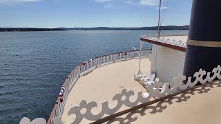 Tom takes the wheel of the Showboat Branson Belle - Part 1